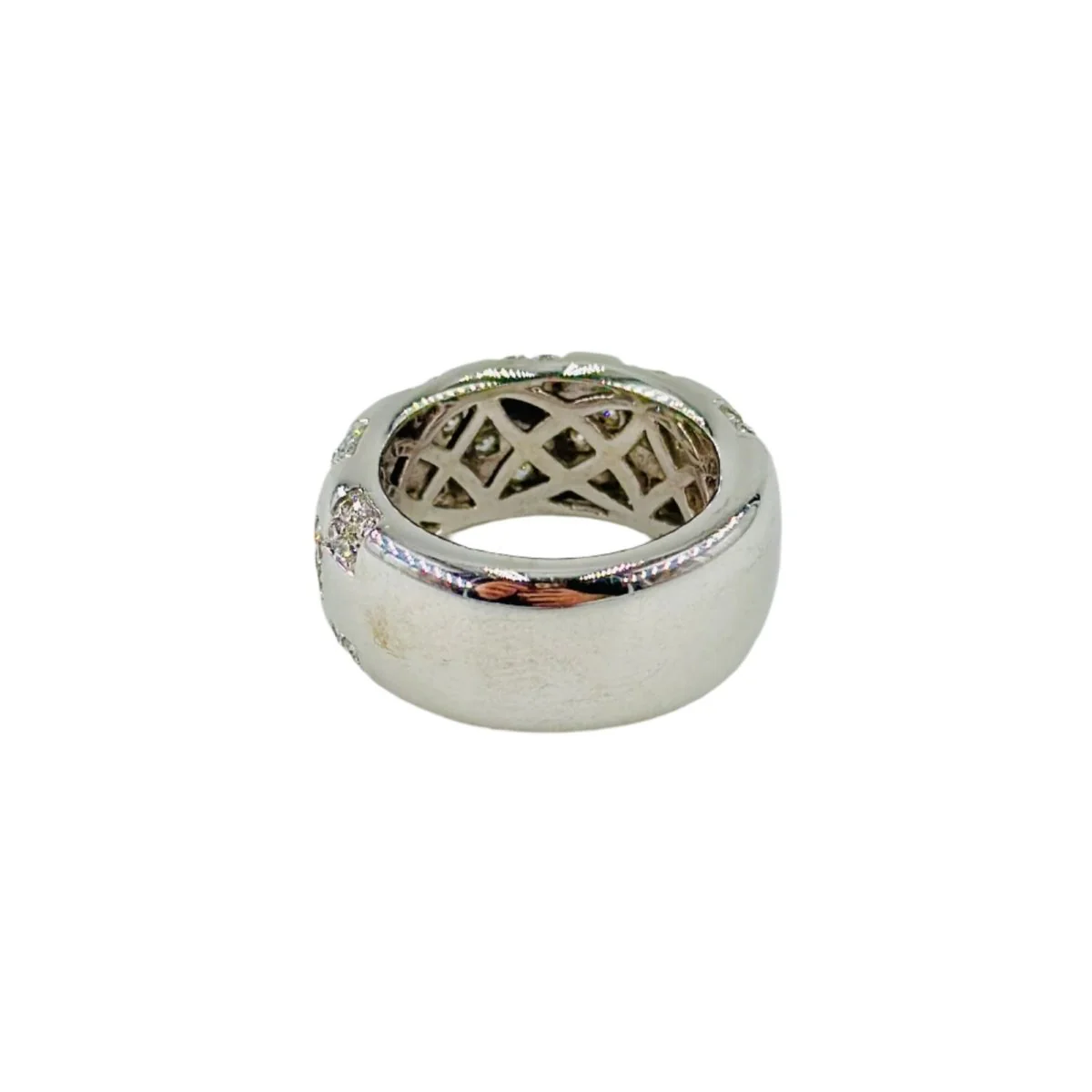 Bague Bandeau en or blanc et diamants - Image 3