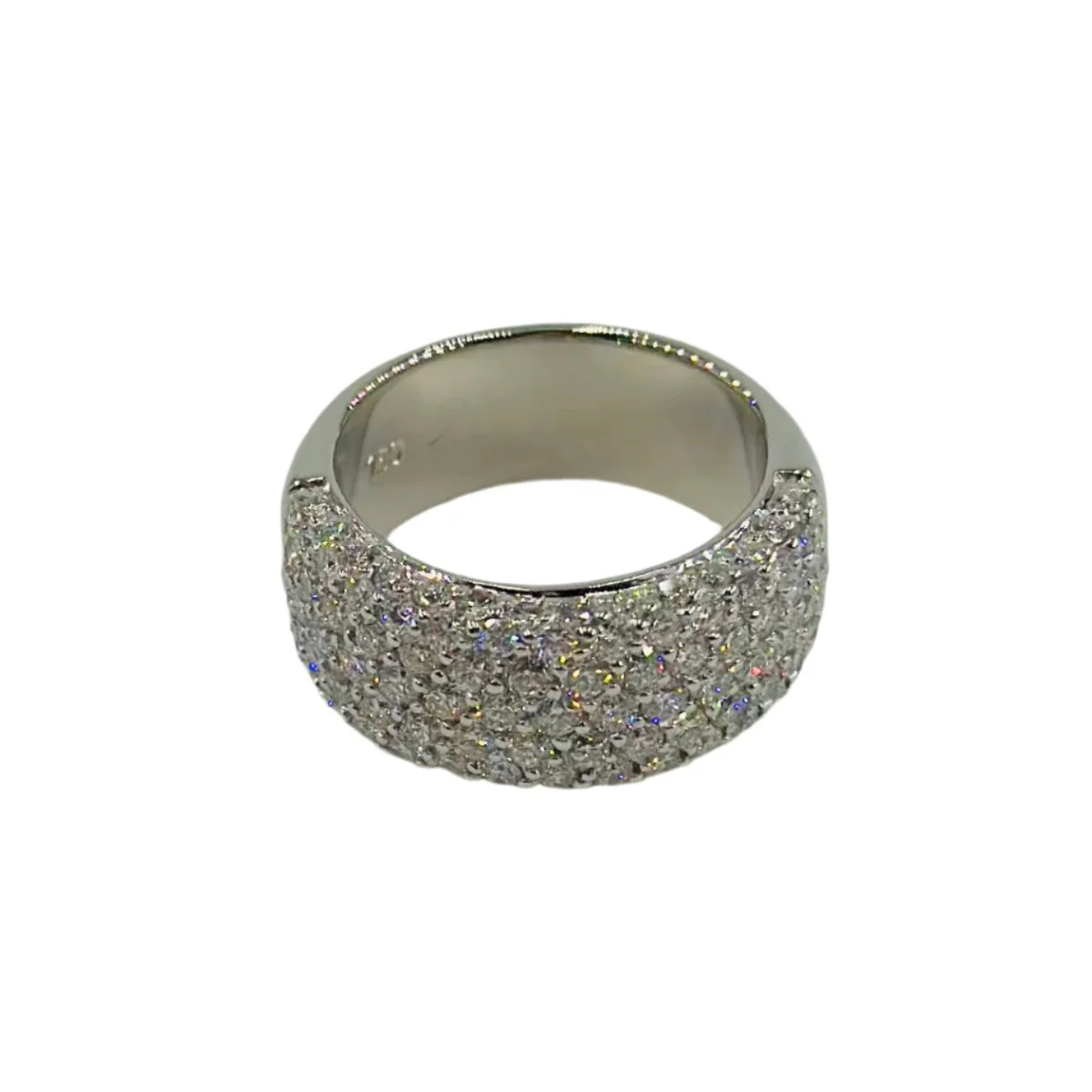 Bague Bandeau en or blanc et diamants