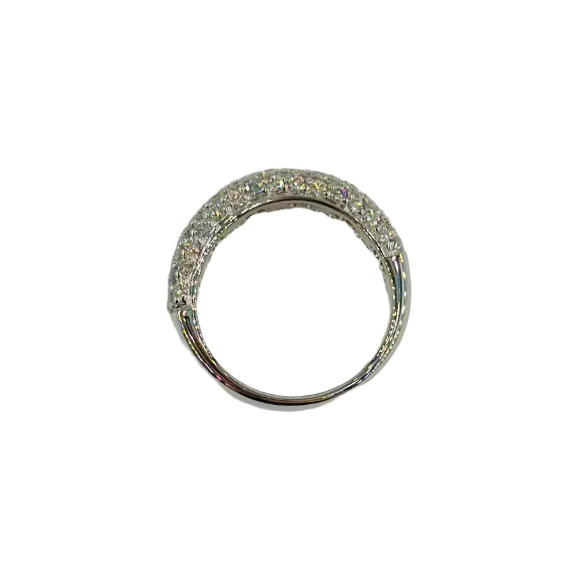 Bague Bandeau en or blanc et diamants - Image 3