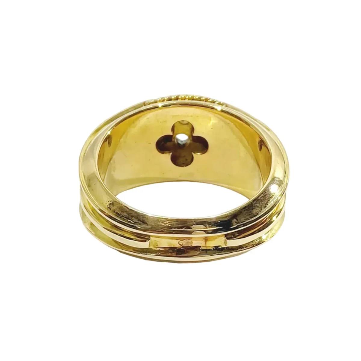 Bague Bandeau en or jaune et diamants - Image 5