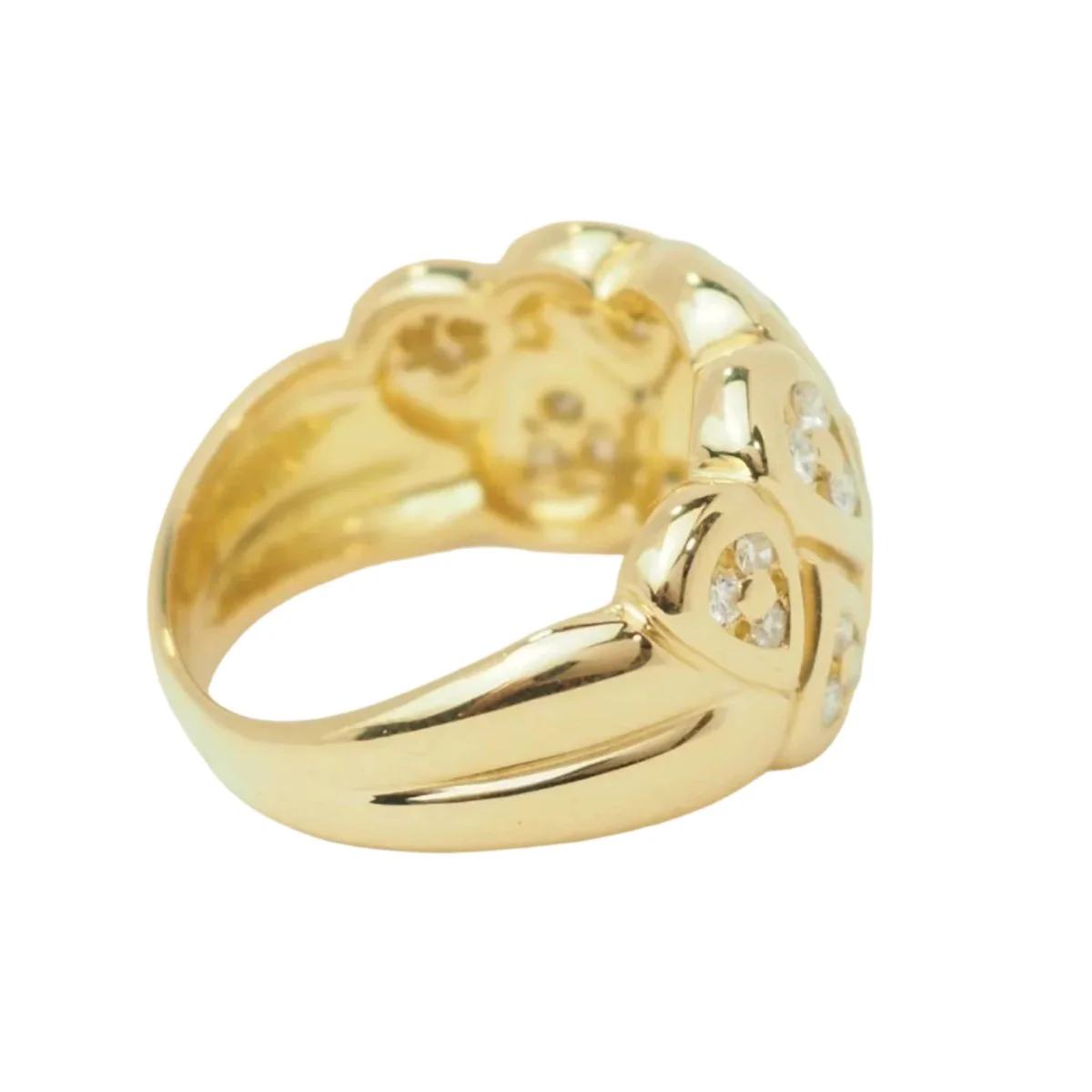 Bague Bandeau en or jaune et diamants - Image 13