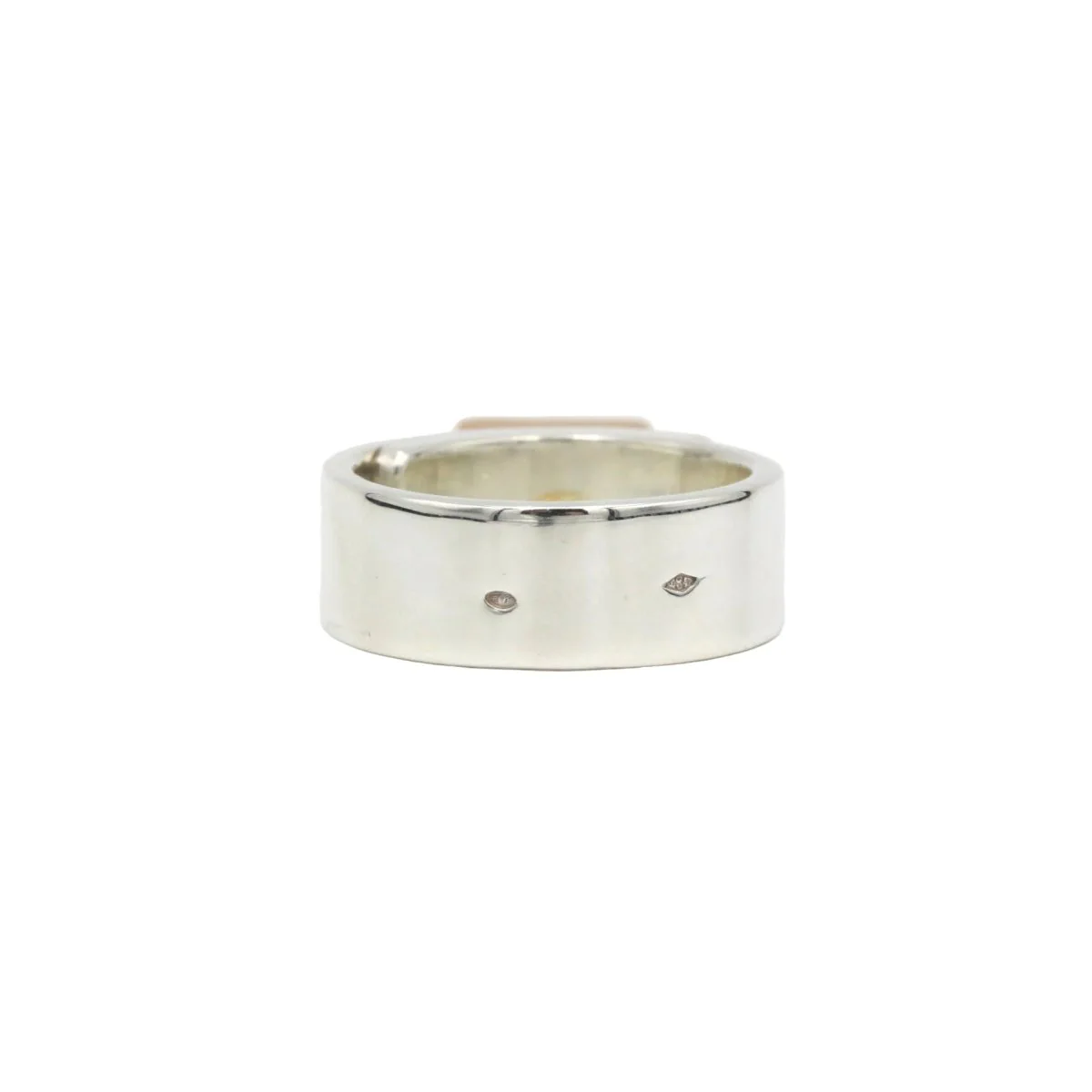 Bague Bandeau HERMÈS "Amulettes" en or rose et argent - Image 5
