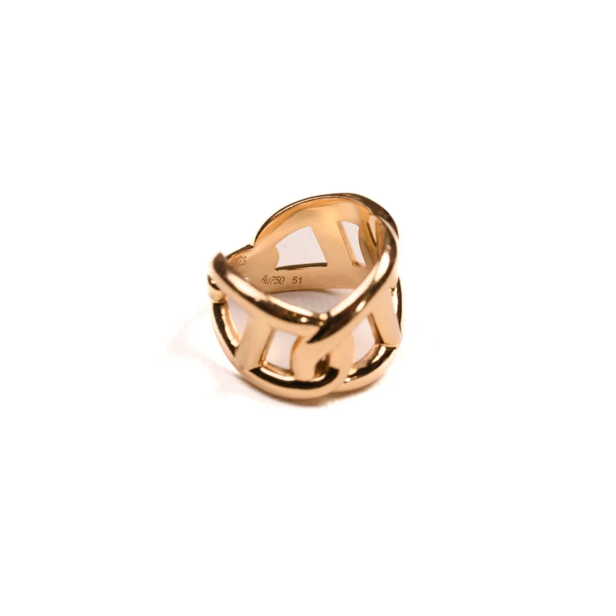 Bague Hermès Chaîne d'Ancre Enchaînée en or jaune - Image 2