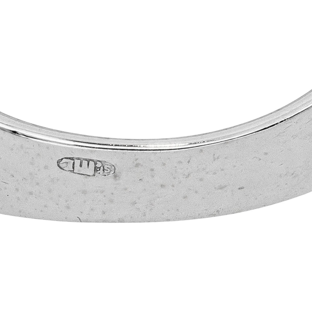 Bague Bandeau en or blanc, saphirs et diamants - Image 6