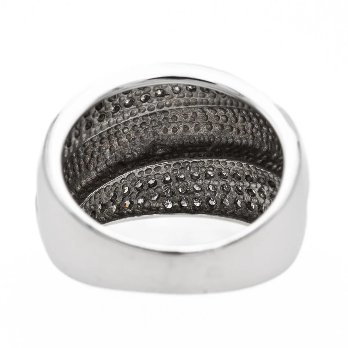 Bague Bandeau Or blanc Diamant - Image 5