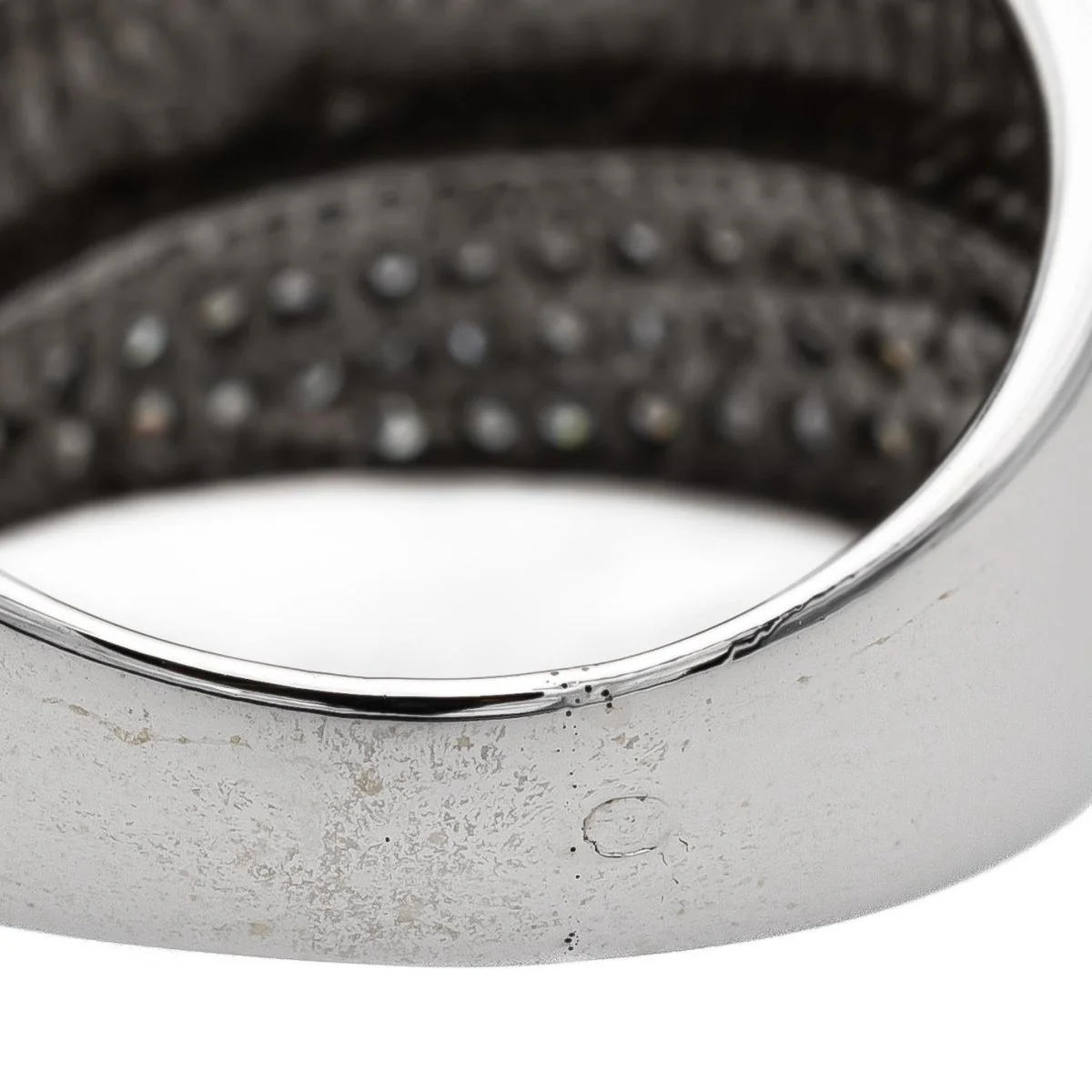 Bague Bandeau Or blanc Diamant - Image 6