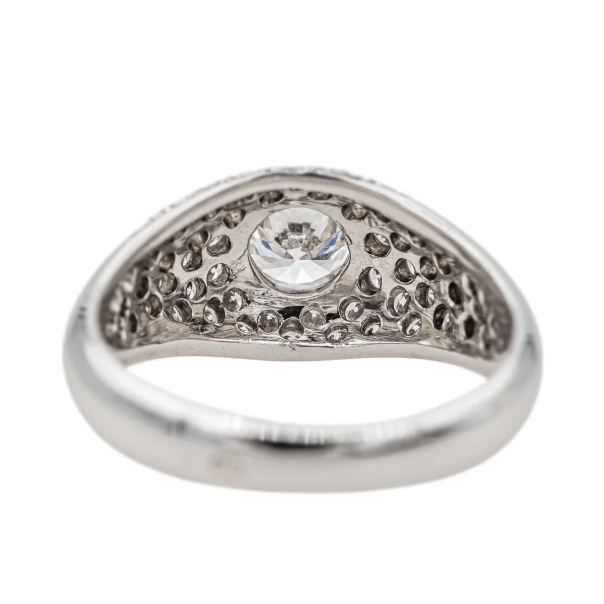Bague Bandeau en or blanc et diamants - Image 6