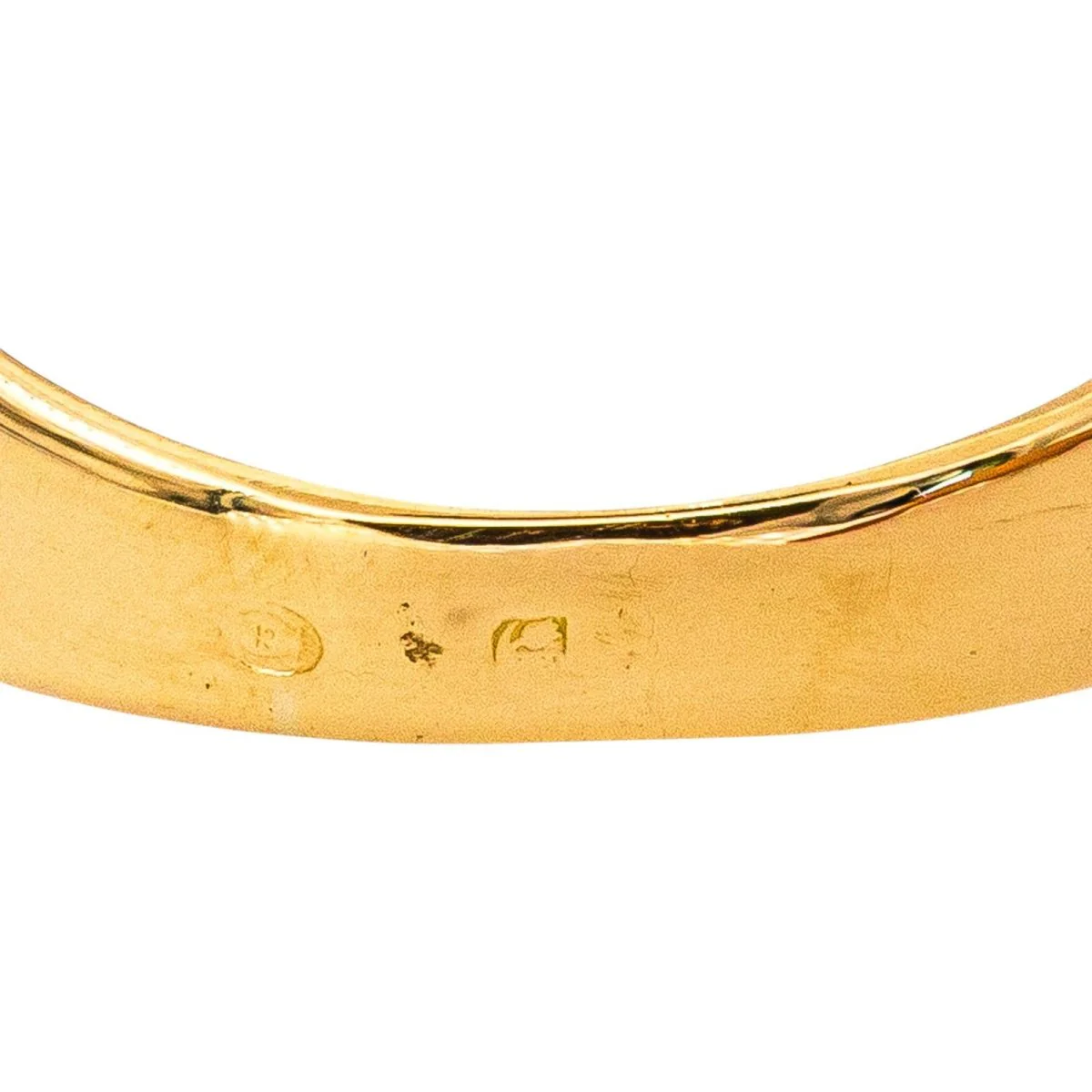 Bague Bandeau en or jaune et diamants - Image 7