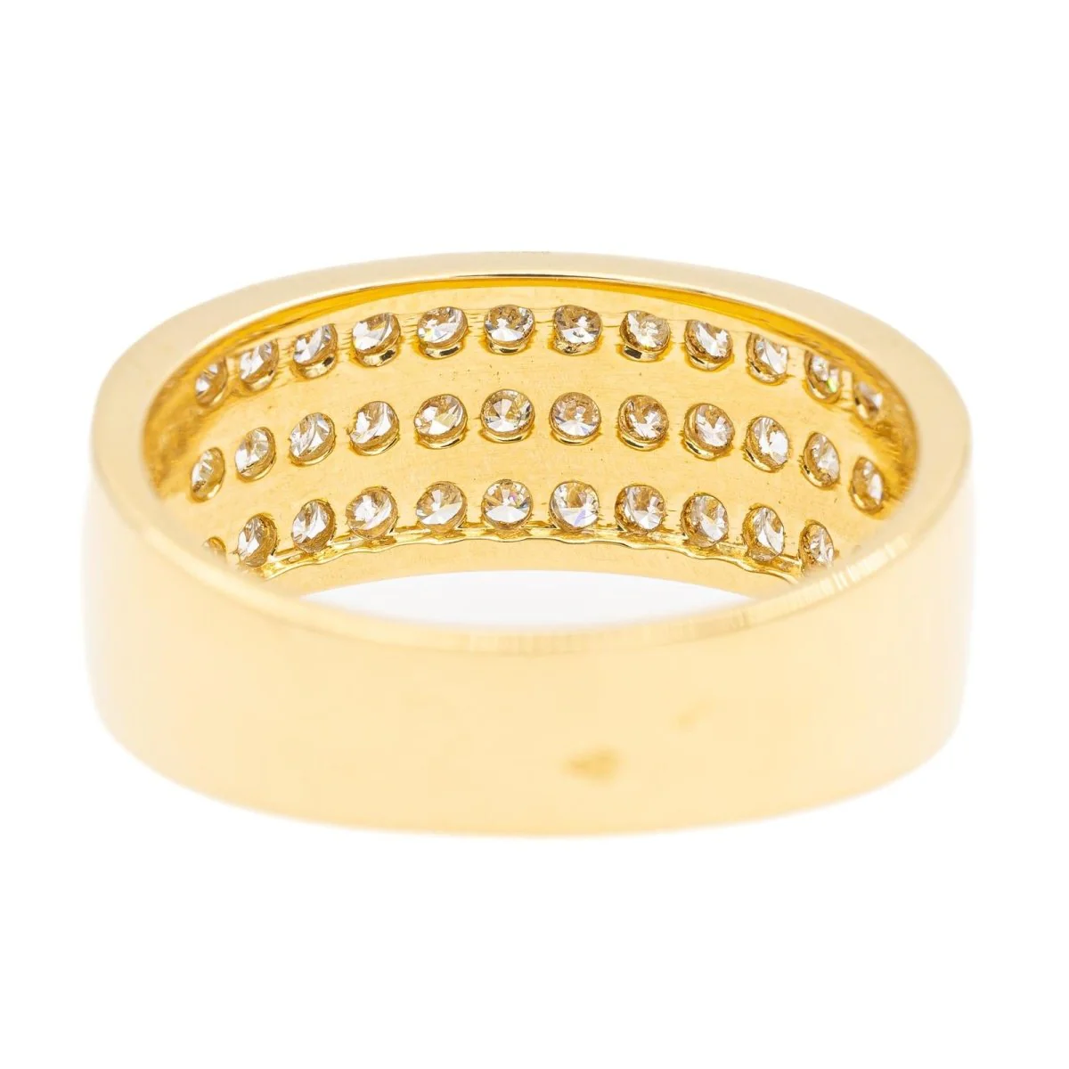 Bague Bandeau en or jaune et diamant - Image 4