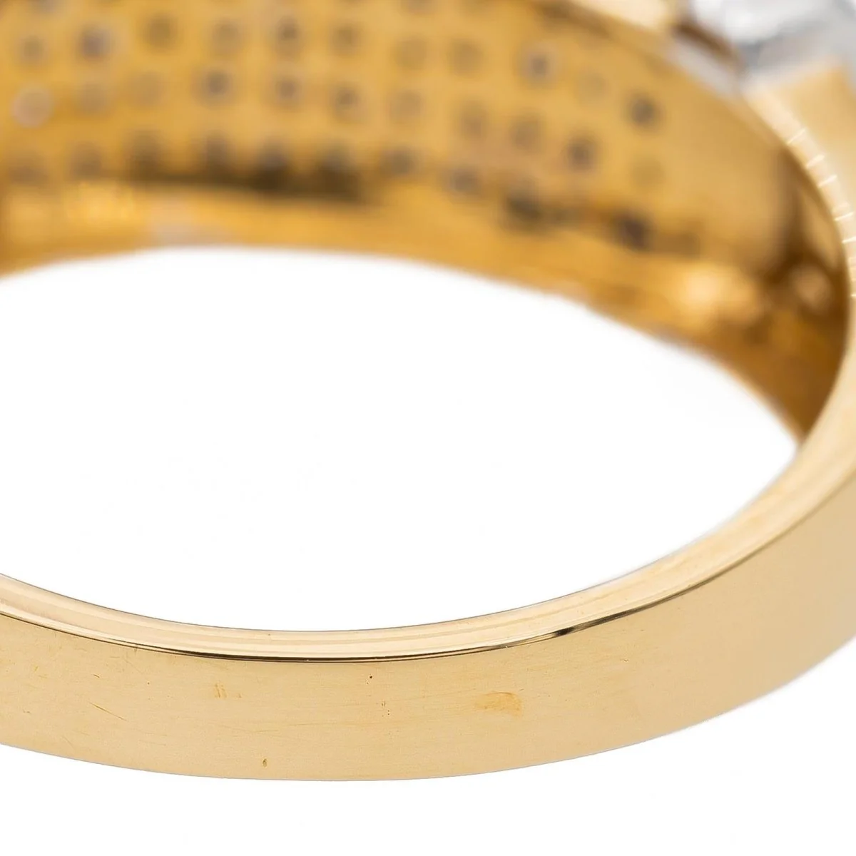 Bague Bandeau en or jaune et diamants - Image 7