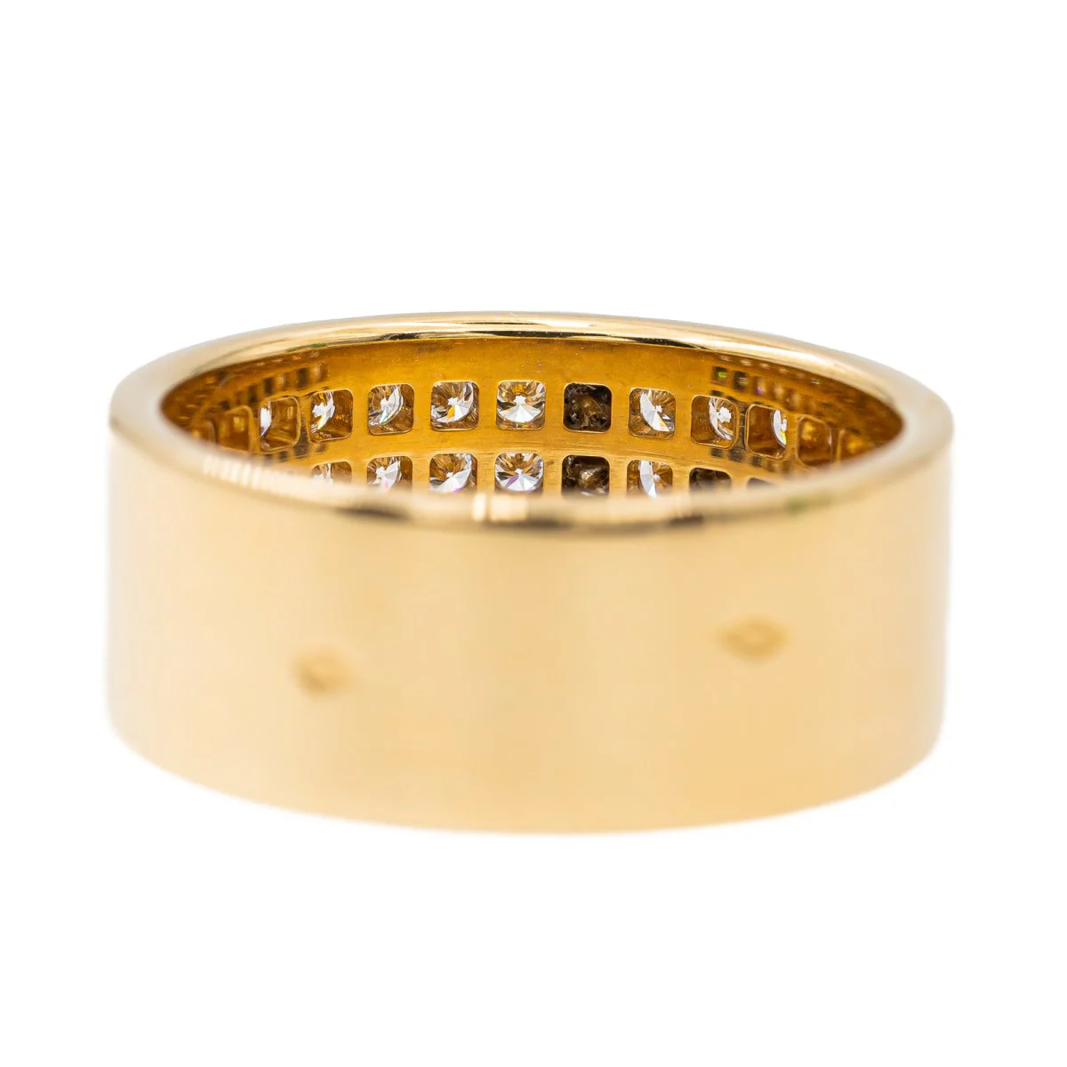 Bague Bandeau en or jaune et diamant - Image 5