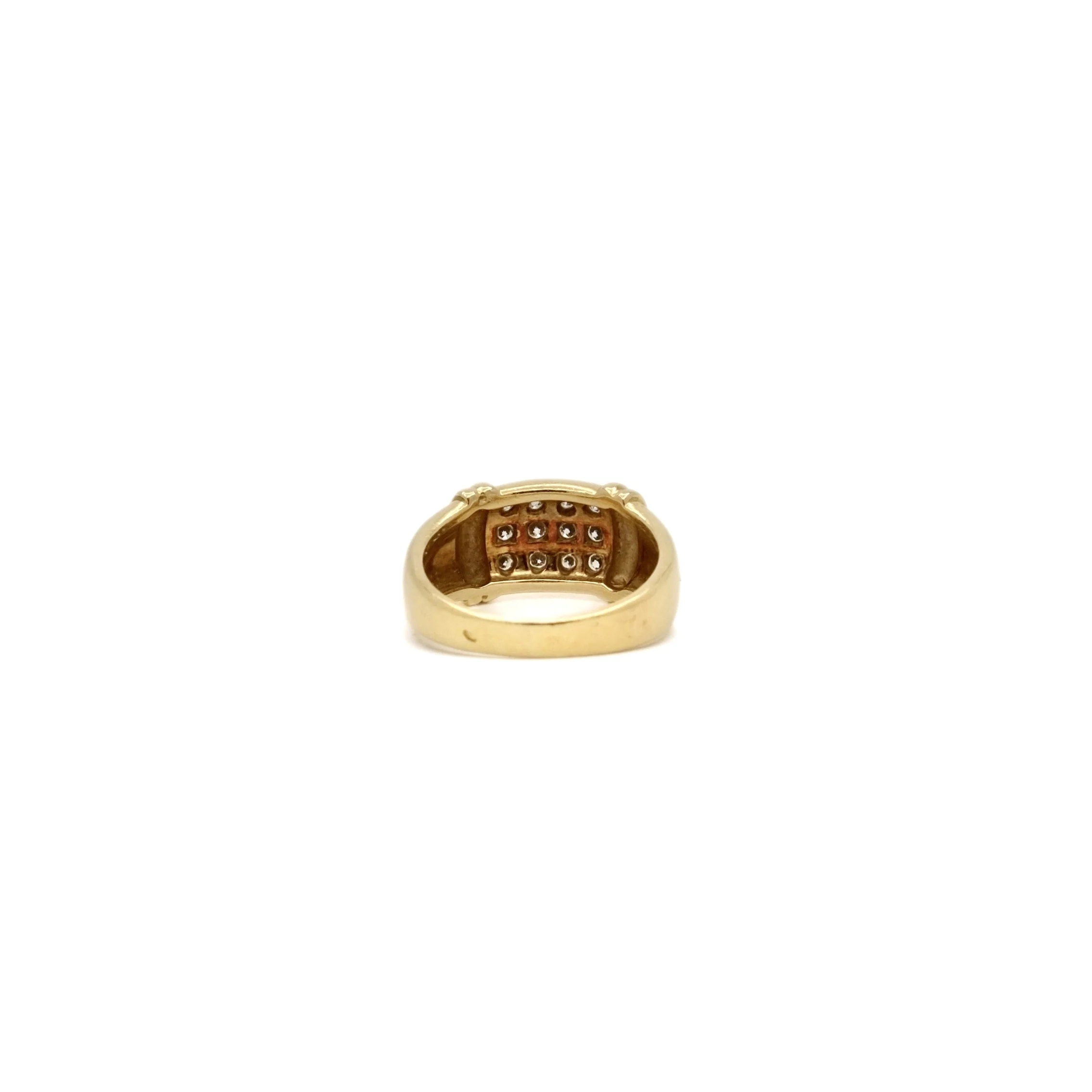 Bague bandeau pavage en or jaune et diamants - Image 5