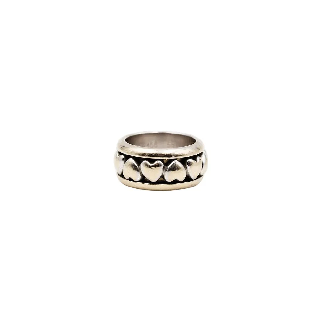 Bague Bandeau PIAGET "Coeur" en or blanc et diamants - Image 5