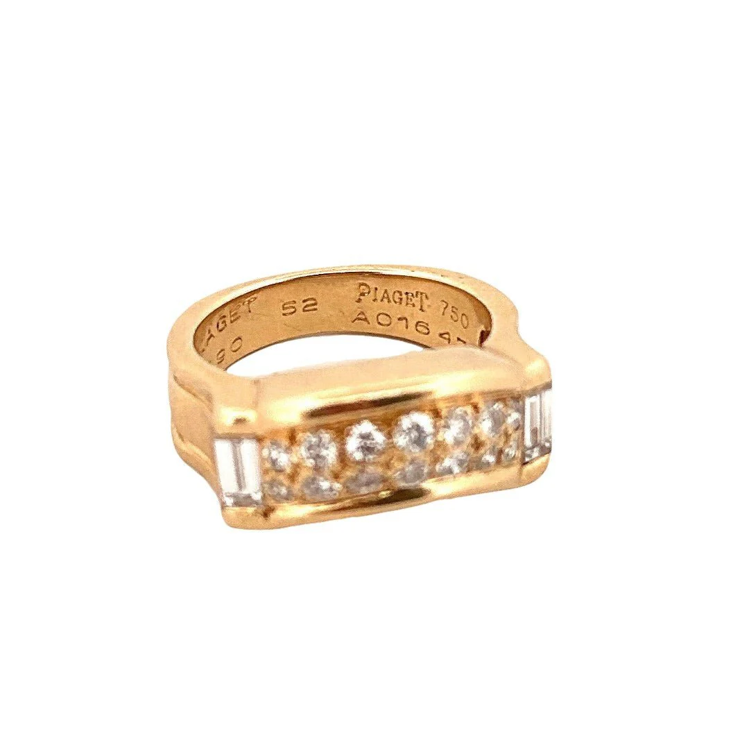 Bague Bandeau PIAGET en or jaune et diamants - Image 3