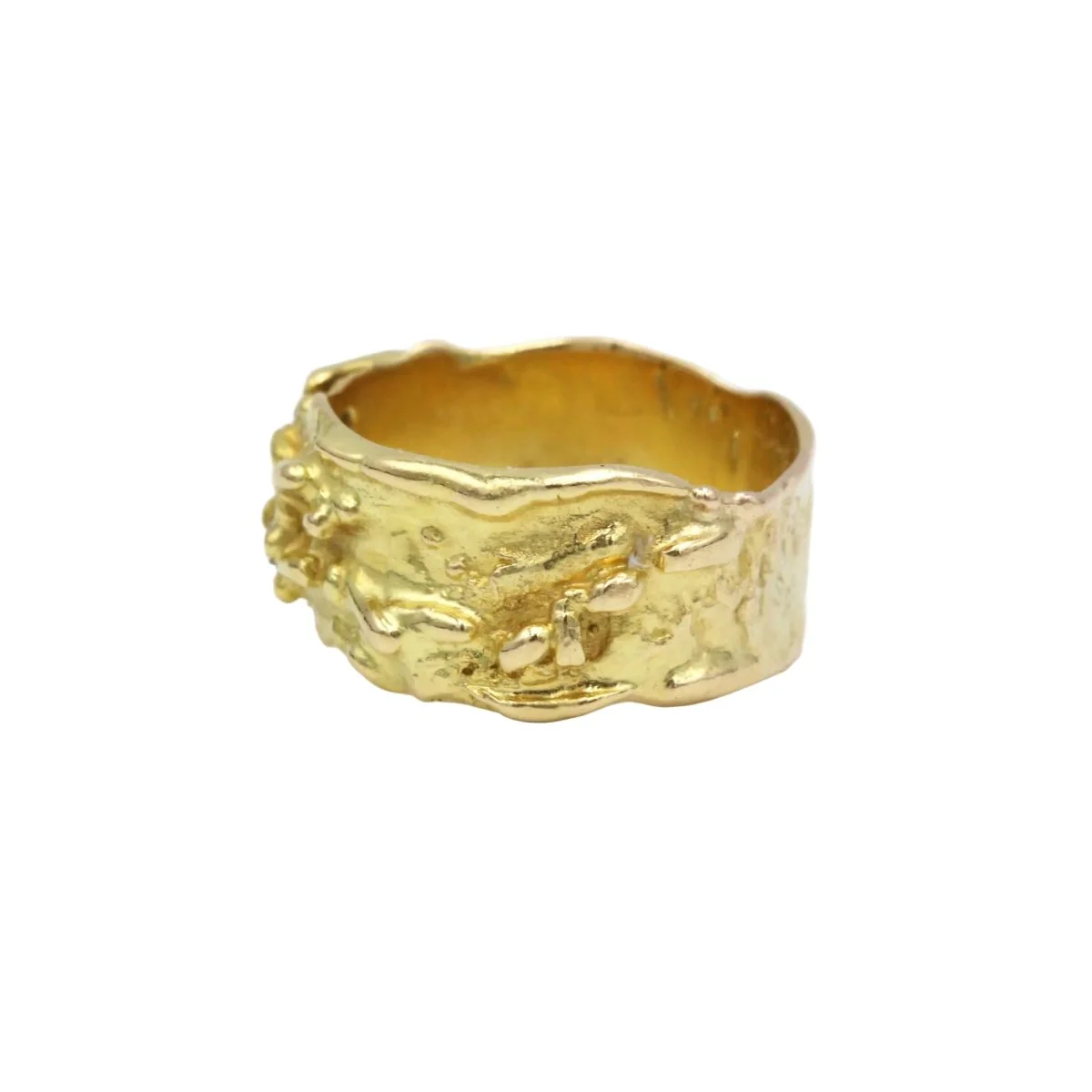 Bague Bandeau ROLAND SCHAD en or jaune et diamants - Image 3