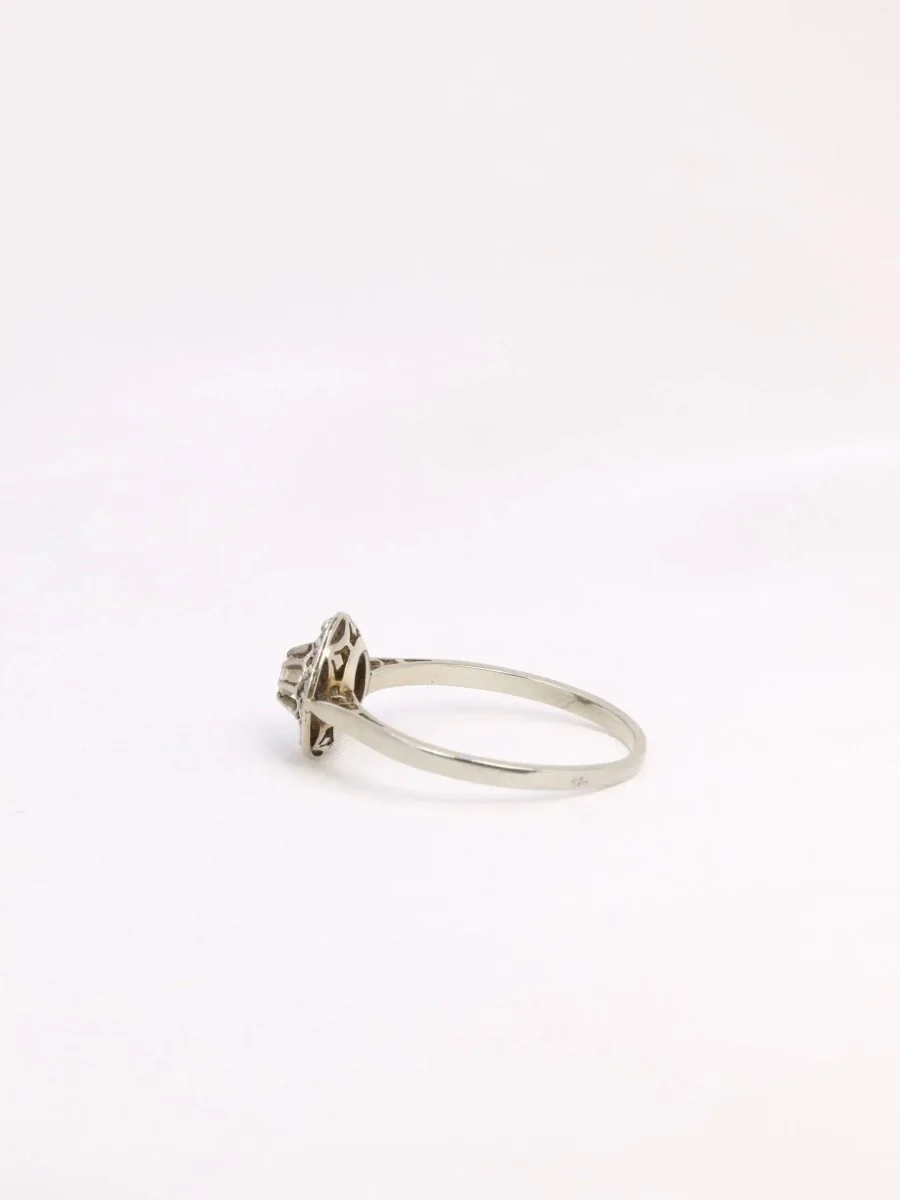 Bague Belle Epoque or platine diamants taille ancienne 0,15 ct - Image 5
