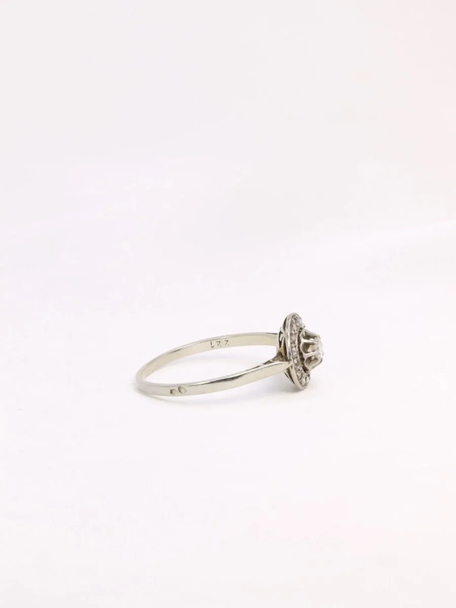 Bague Belle Epoque or platine diamants taille ancienne 0,15 ct - Image 7