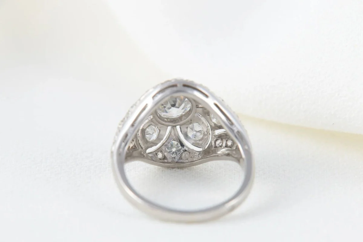 Bague Belle Epoque 1920 en Platine et Diamants - Image 3