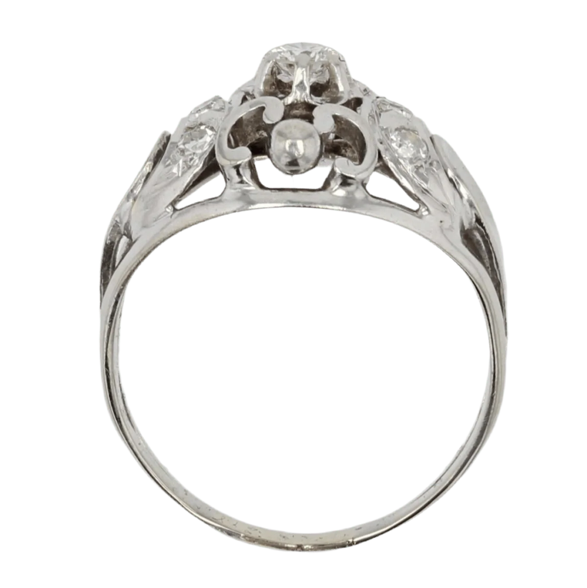 Bague Dôme en or blanc et diamants - Image 6