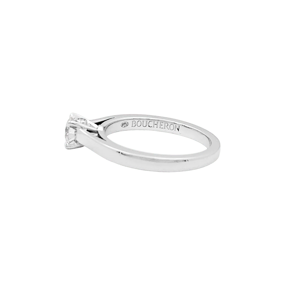 Bague Solitaire BOUCHERON "Beloved" en platine et diamant - Image 3