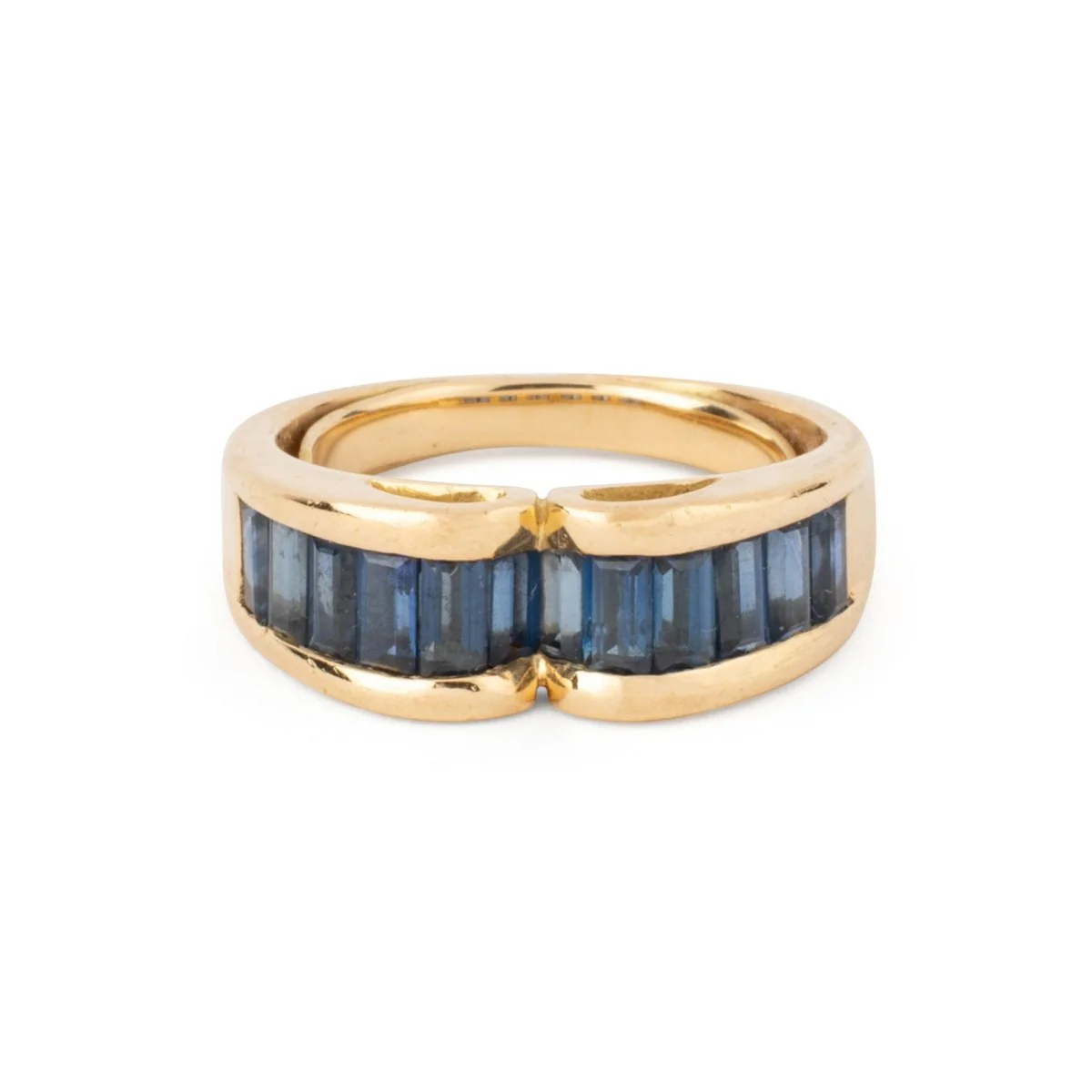 Bague BOUCHERON Cœur en or jaune et saphirs