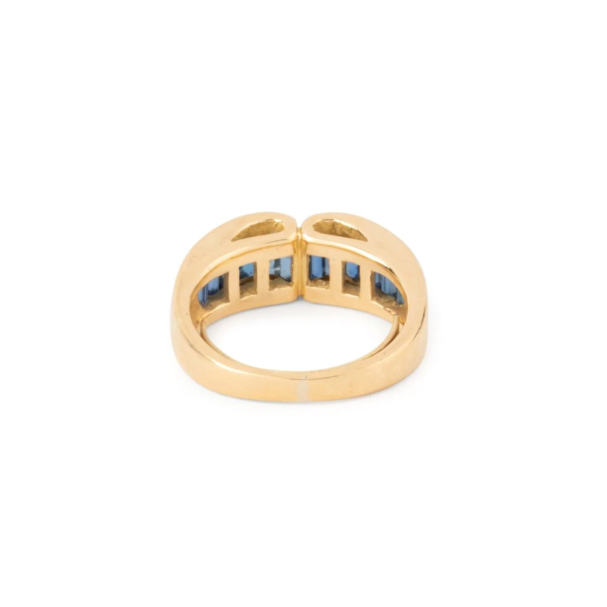 Bague BOUCHERON Cœur en or jaune et saphirs - Image 4