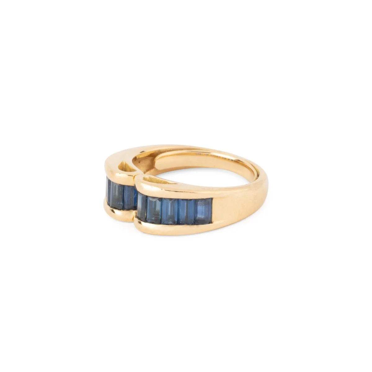 Bague BOUCHERON Cœur en or jaune et saphirs - Image 5