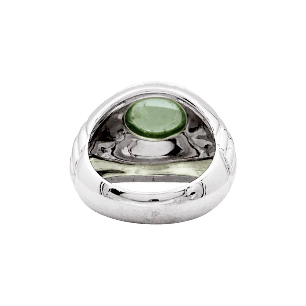 Bague Cocktail BOUCHERON "Jaïpur" en or blanc et tourmaline verte - Image 4