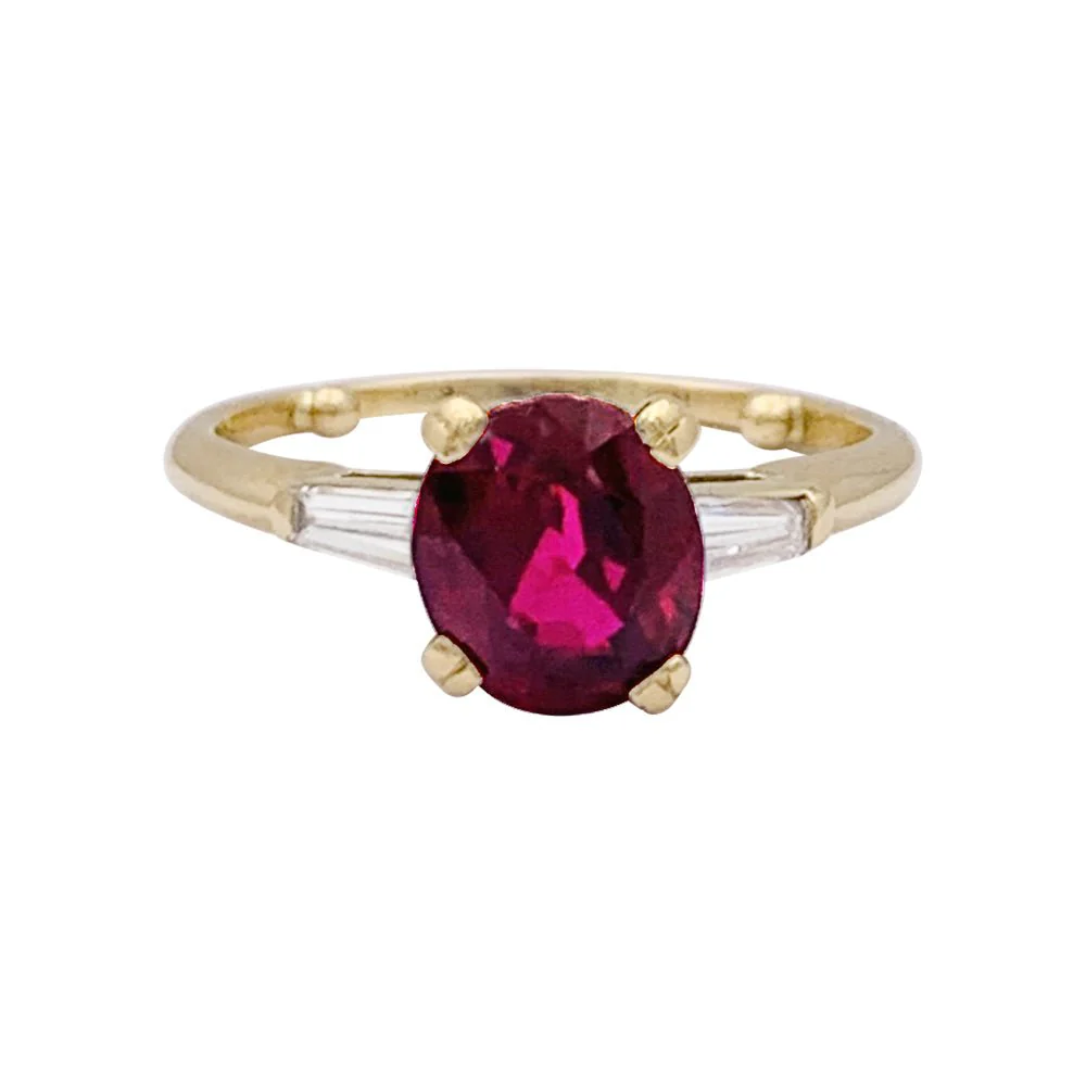 Bague BOUCHERON en or jaune, rubis et diamant