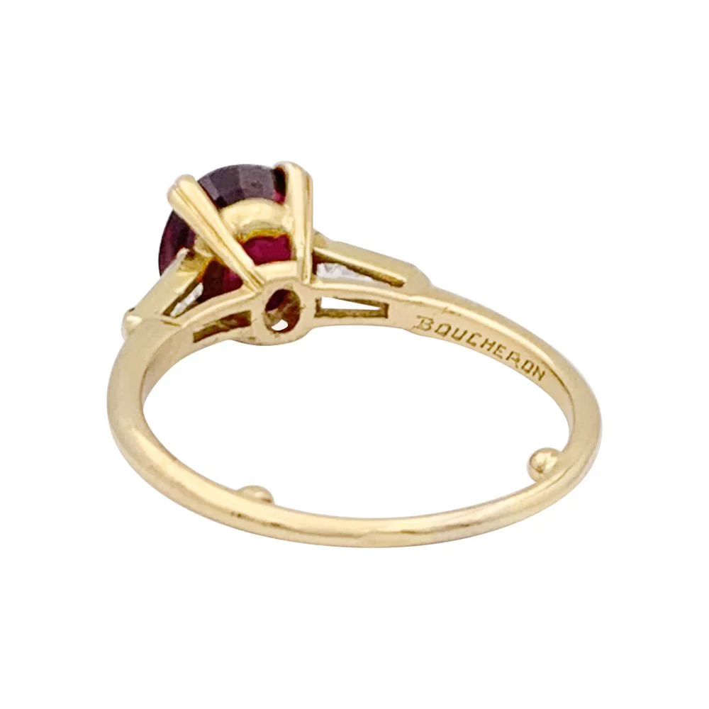 Bague BOUCHERON en or jaune, rubis et diamant - Image 4