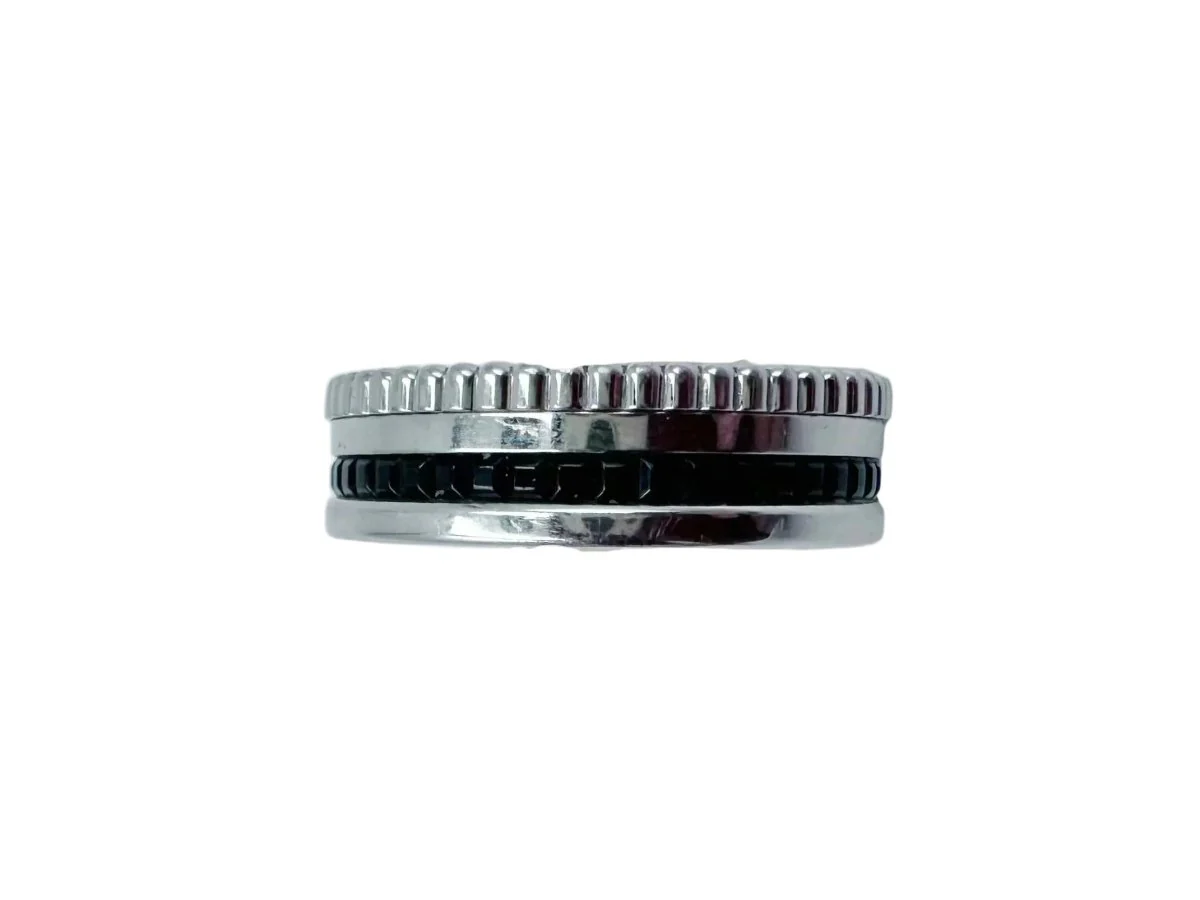 Bague BOUCHERON "Quatre Black Edition" en or blanc et PVD noir
