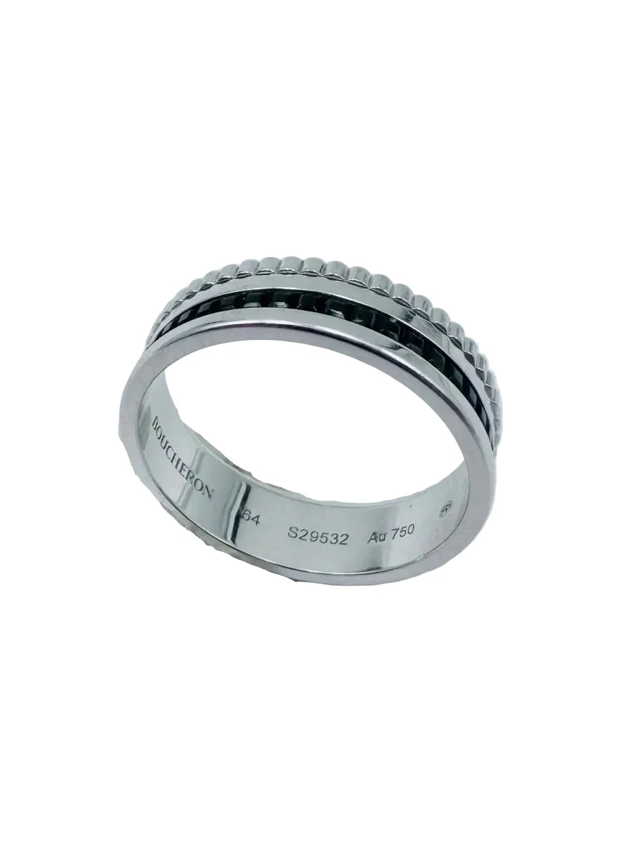 Bague BOUCHERON "Quatre Black Edition" en or blanc et PVD noir - Image 10