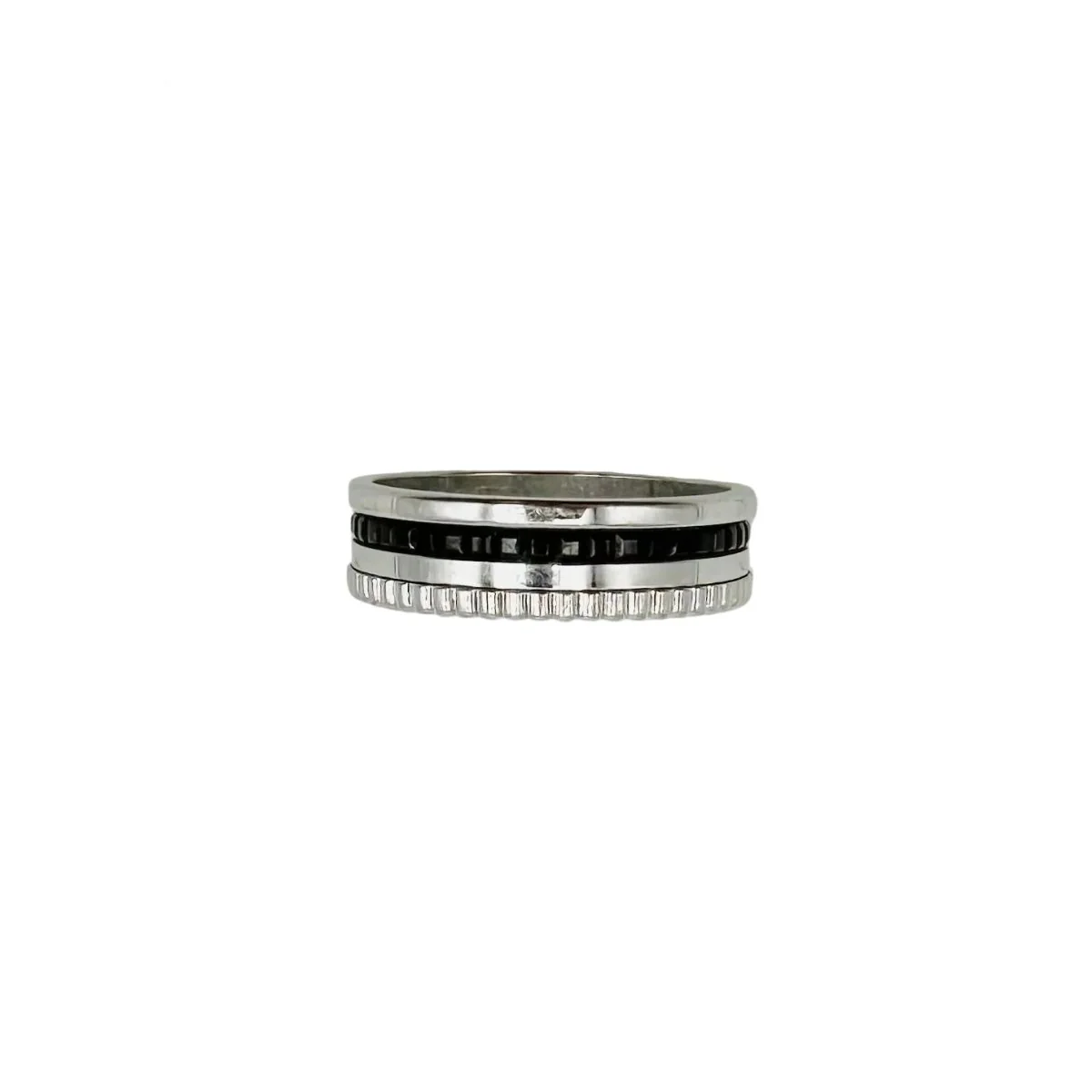 Bague BOUCHERON "Quatre Black Edition" en or blanc et PVD noir - Image 3
