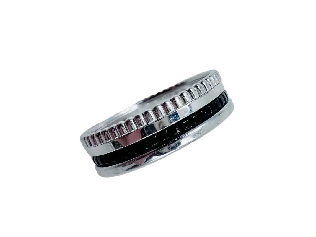 Bague BOUCHERON "Quatre Black Edition" en or blanc et PVD noir - Image 4