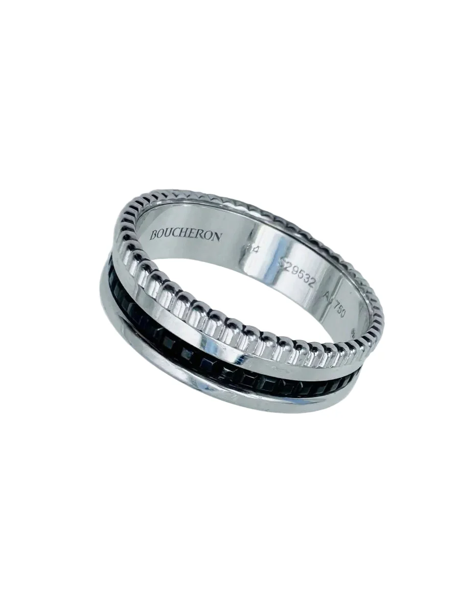 Bague BOUCHERON "Quatre Black Edition" en or blanc et PVD noir - Image 5