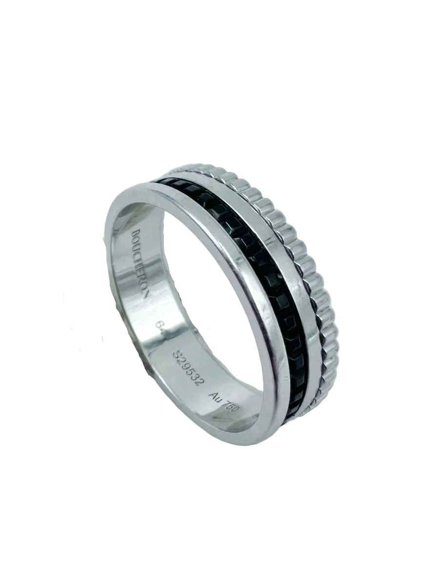 Bague BOUCHERON "Quatre Black Edition" en or blanc et PVD noir - Image 6
