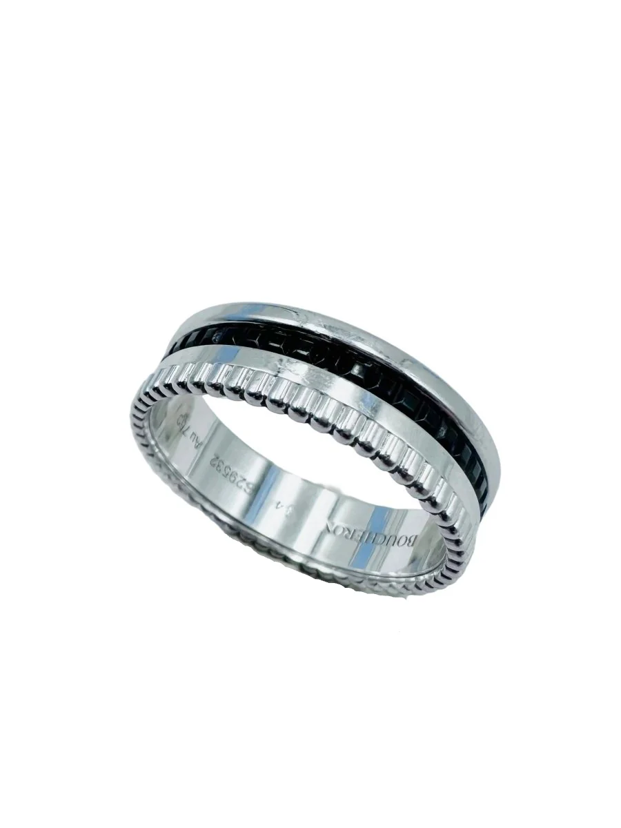 Bague BOUCHERON "Quatre Black Edition" en or blanc et PVD noir - Image 8
