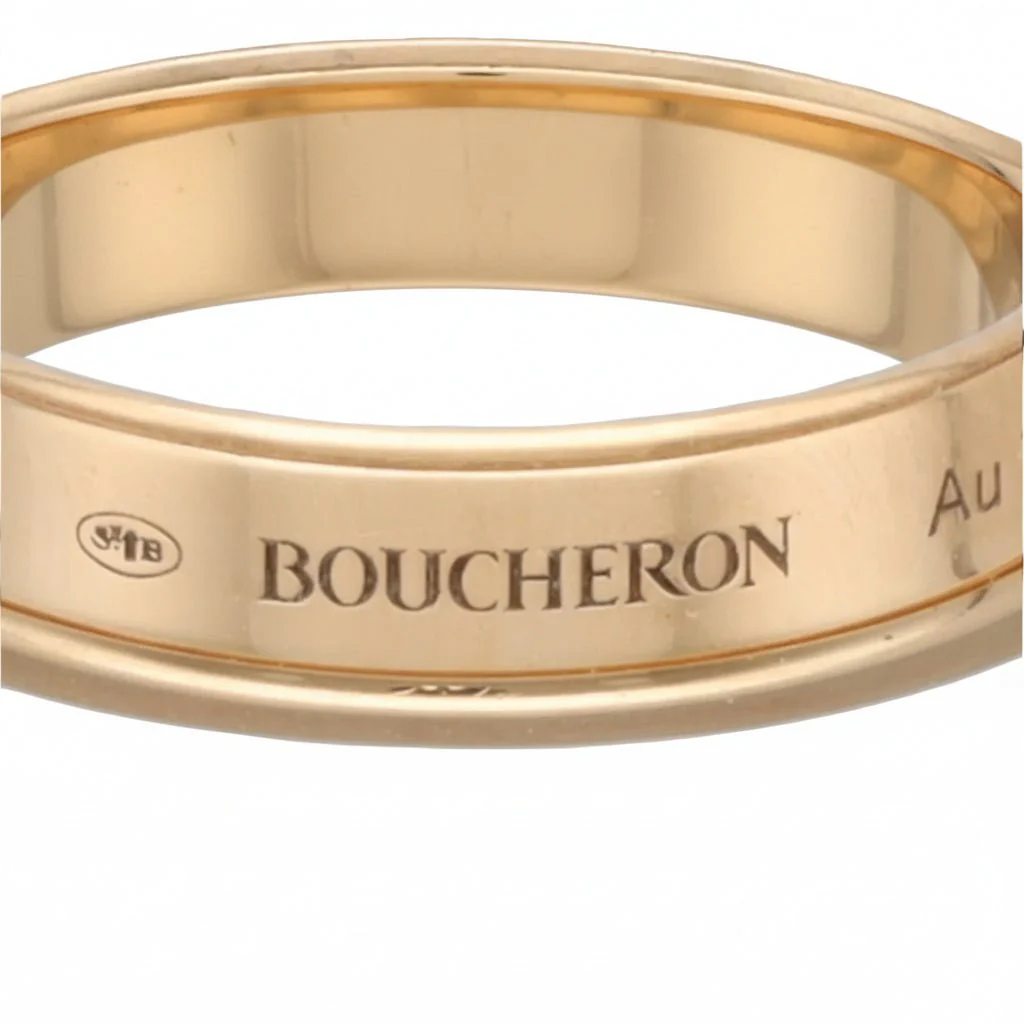 Bague Alliance BOUCHERON "Quatre" en or rose et céramique - Image 3
