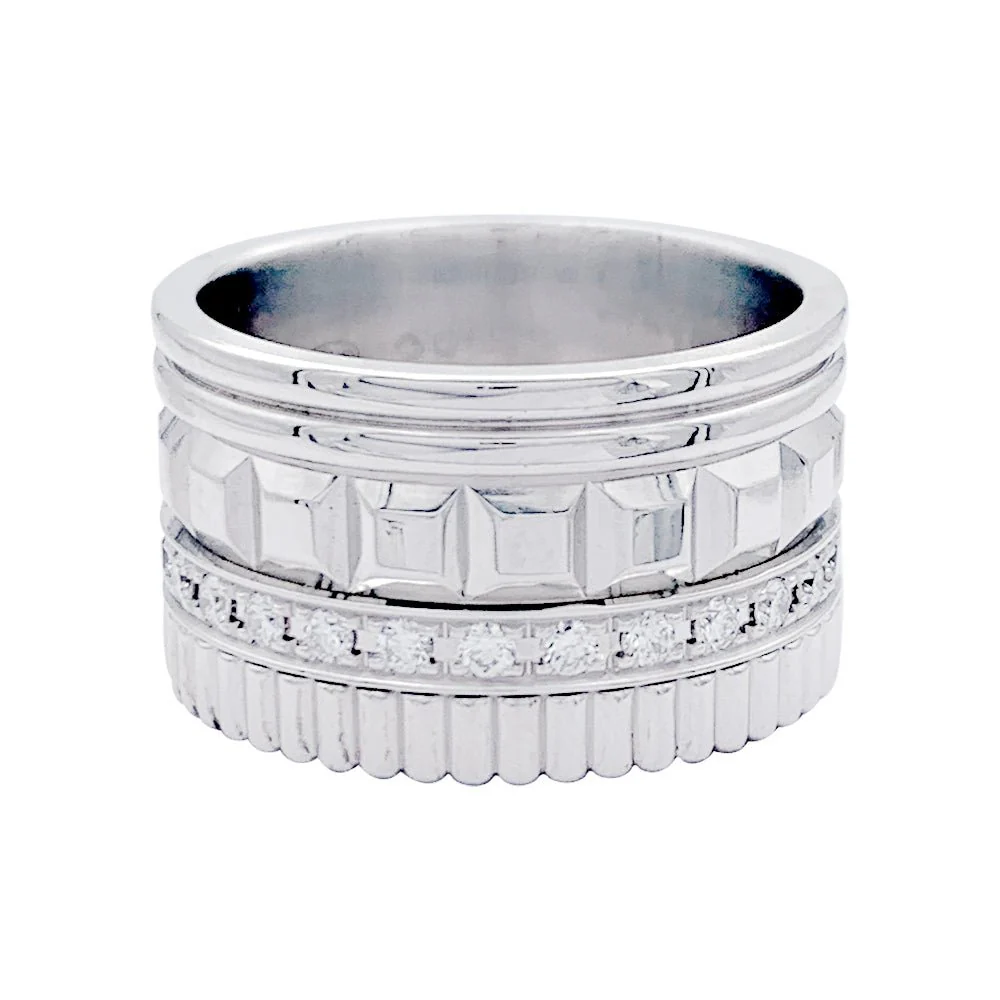 Bague Boucheron, "Quatre Radiant Edition", or blanc, diamants. - Image 3