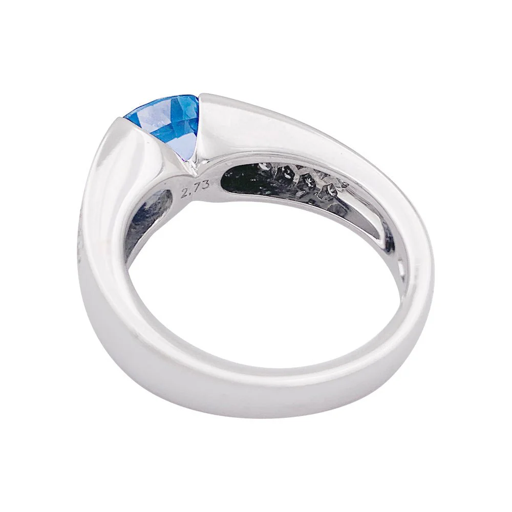 Bague BOUCHERON en or blanc, saphir et diamants - Image 4