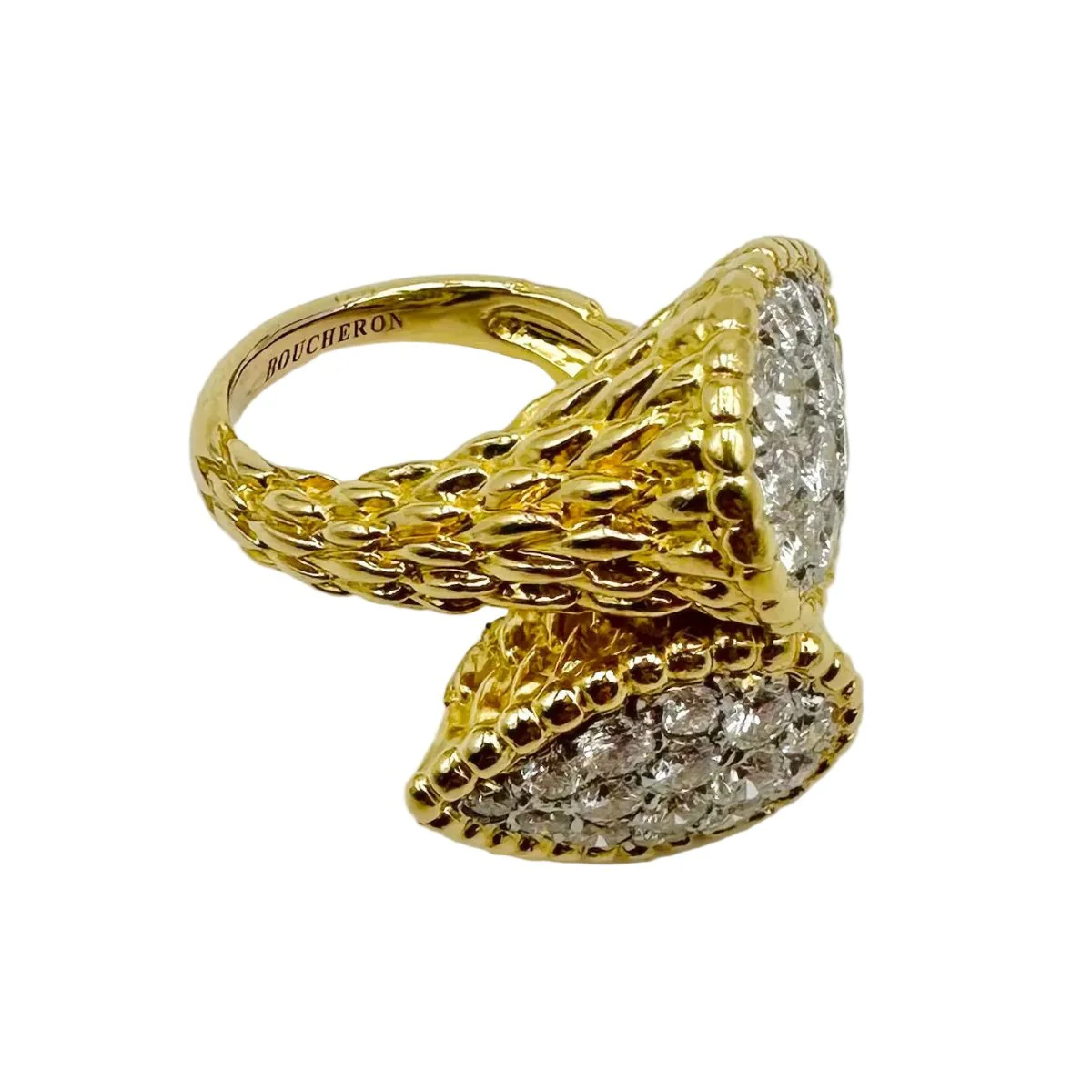 Bague Toi & Moi BOUCHERON "Serpent Bohème" en or jaune et diamants - Image 10