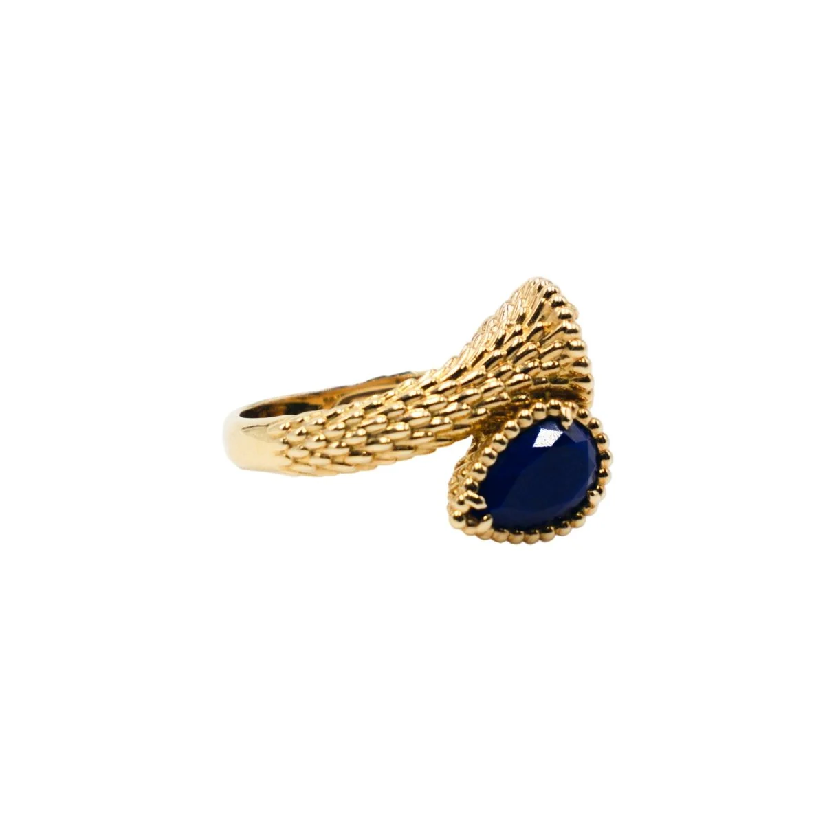 Bague BOUCHERON "Toi et Moi Serpent Bohème" en or jaune et lapis lazuli - Image 3