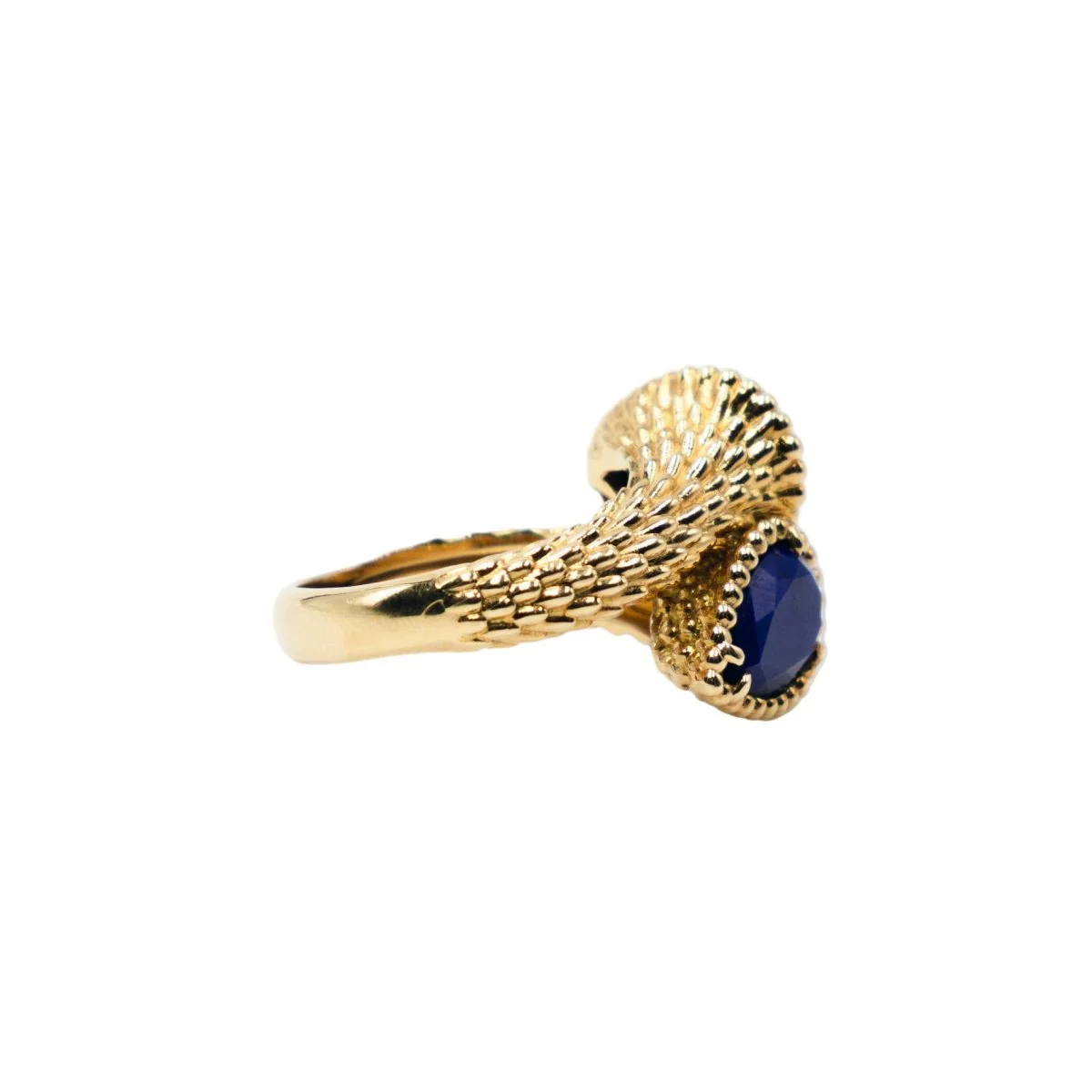 Bague BOUCHERON "Toi et Moi Serpent Bohème" en or jaune et lapis lazuli - Image 4