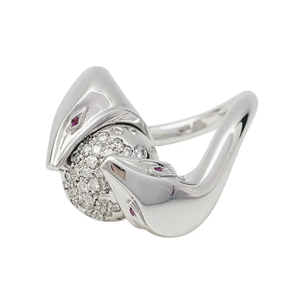 Bague Boucheron, "Trouble", or blanc, diamants - Image 5