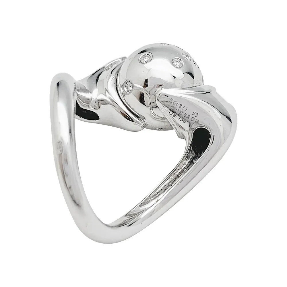 Bague Boucheron, "Trouble", or blanc, diamants - Image 6