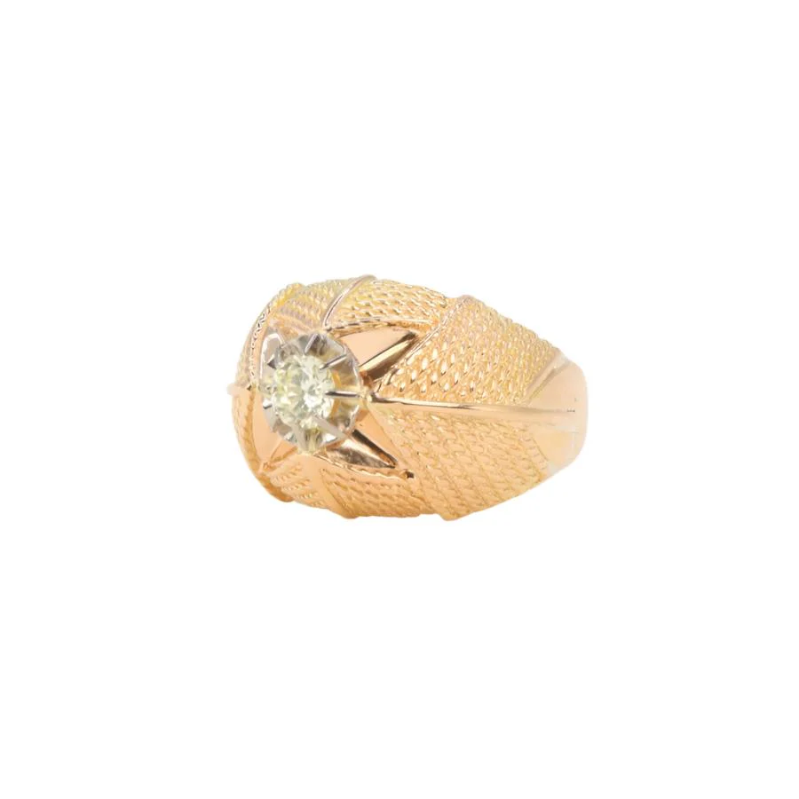 Bague Boule en or jaune et diamant - Image 7