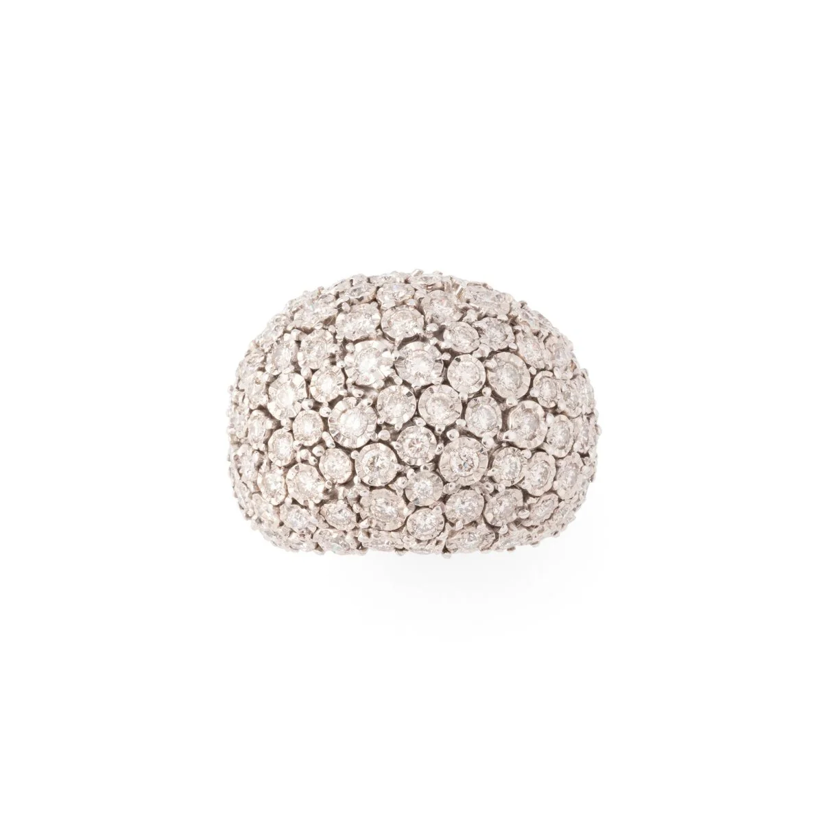 Bague Boule Cocktail en or blanc et diamants