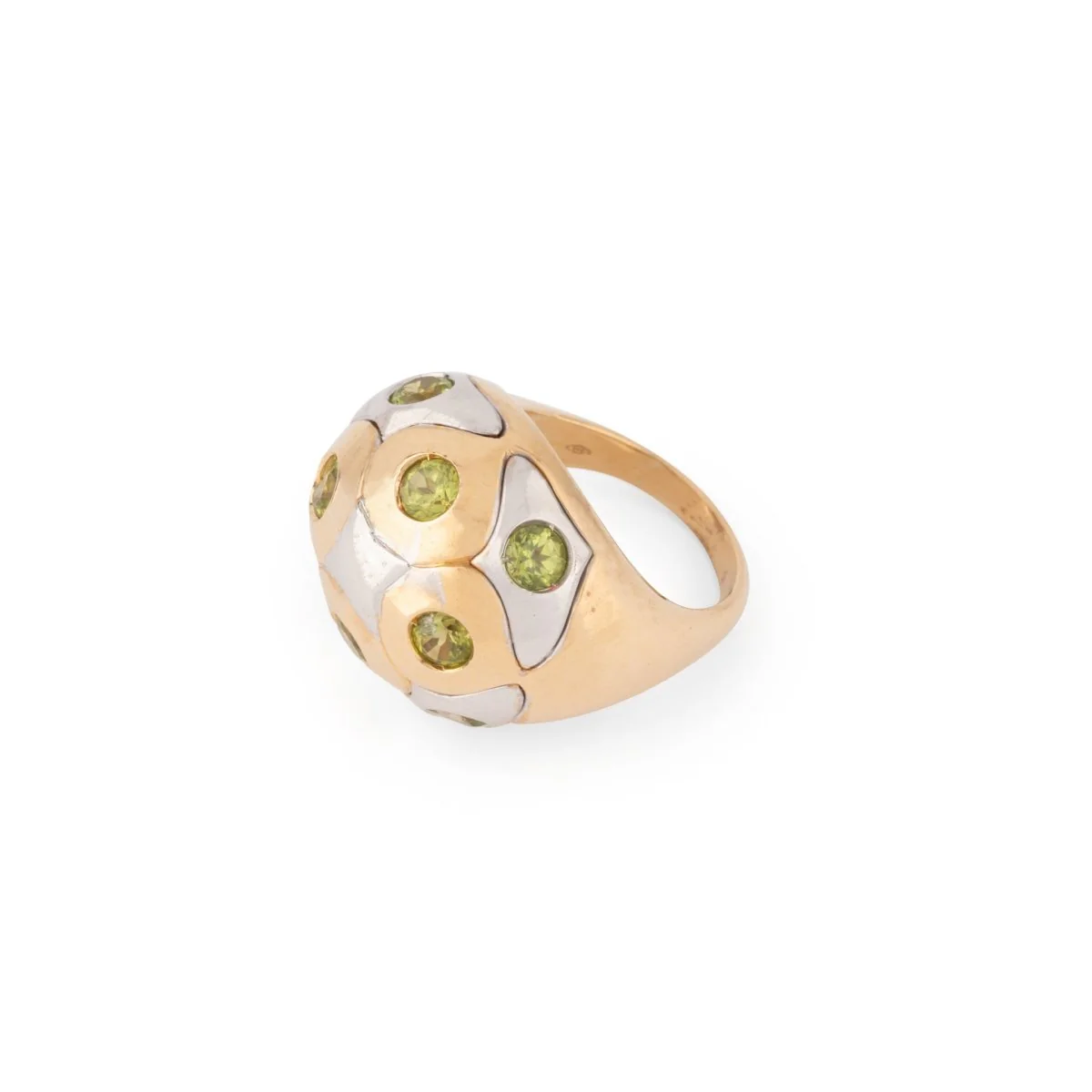 Bague boule BULGARI en péridot  en or bi-colore - Image 3