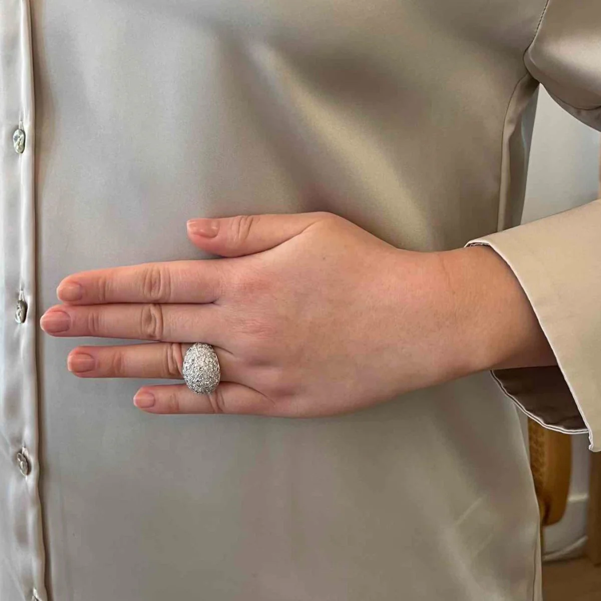 Bague boule diamants en or - Image 2