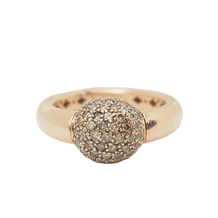 Bague Pavée en or rose et diamants